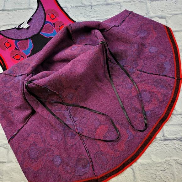 Diane von Furstenberg Abstract Floral Jacquard Fit & Flare Dress sz Small Petite - Picture 16 of 16